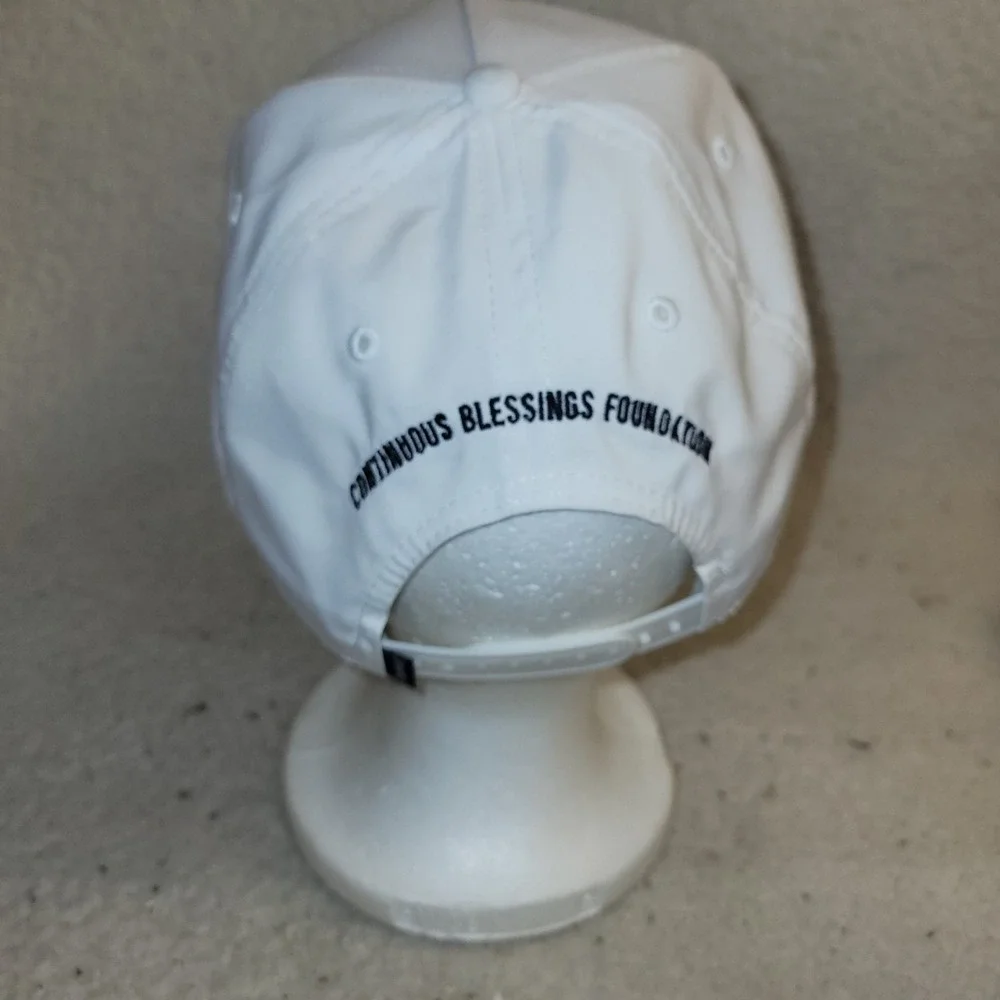 Imperial White Snapback Hat Embroidered Logo Cap Cord Trim Adjustable CB...‎